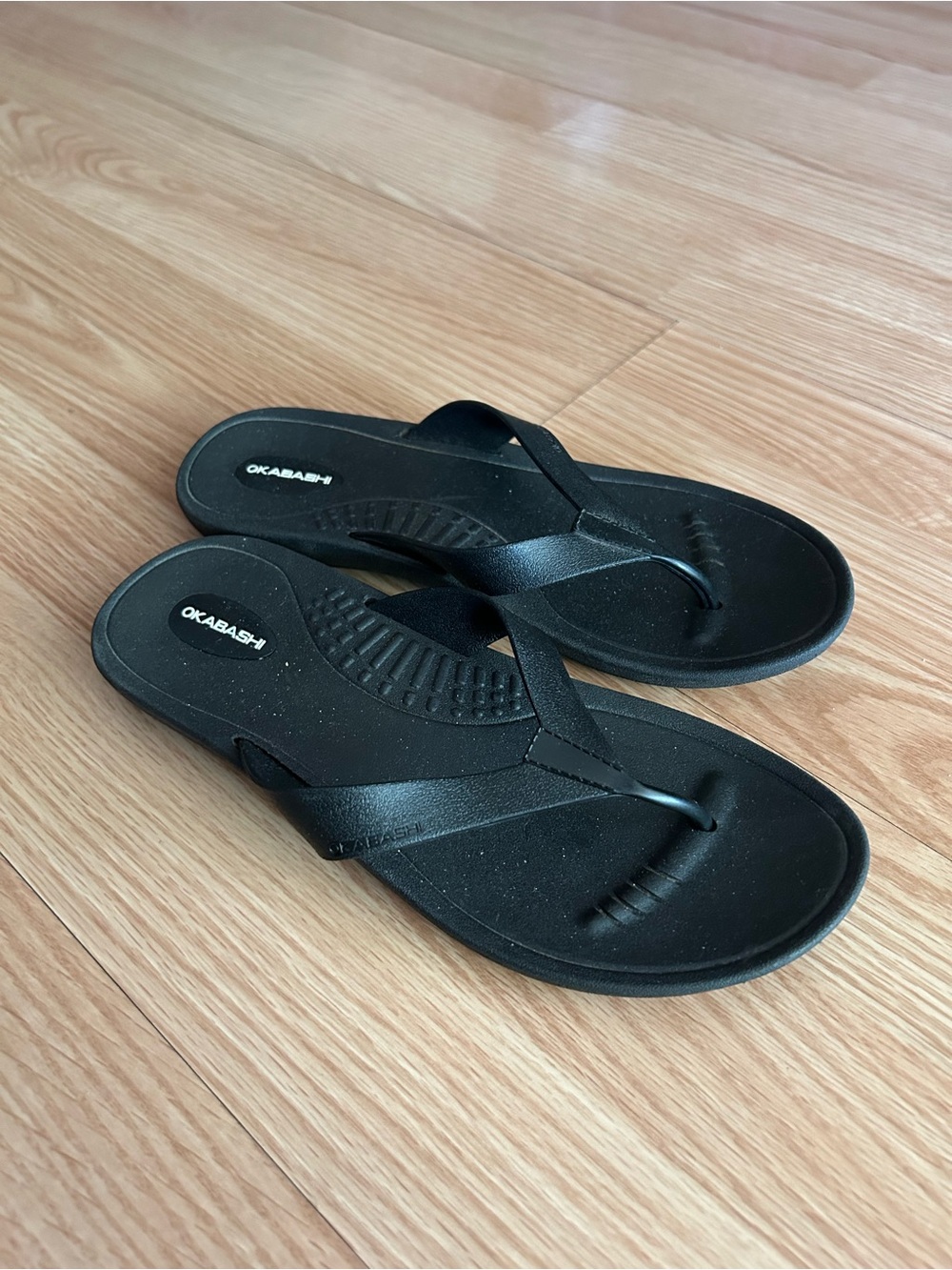 Okabashi Breeze Black Maui Flip Flops Women’s M/L 8-9